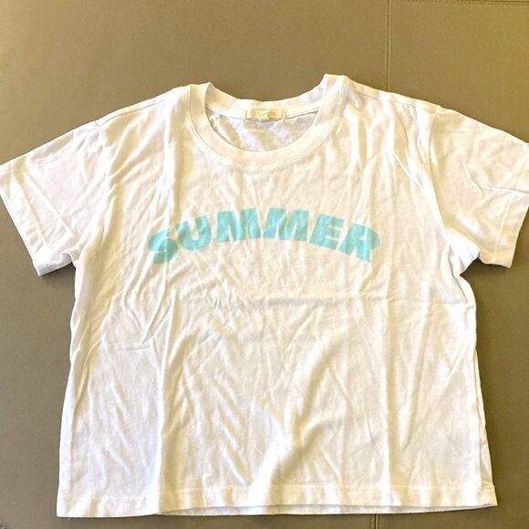 Z Supply Girls Short Sleeve T Shirt with “Summer” Graphic. Size L (12-14). - Picture 1 of 6